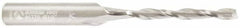 Amana Tool - 1/8" Cutting Diam x 1-1/8" Length of Cut, 2 Flute, Upcut Spiral Router Bit - Uncoated, Right Hand Cut, Solid Carbide, 2-1/2" OAL x 1/4" Shank Diam, Flute, 30° Helix Angle - Exact Tooling