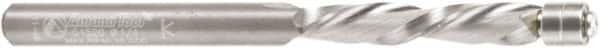 Amana Tool - 1/4" Cut Diam, 1-1/4" Length of Cut, 2 Flute Flush Trim Edge Profile Router Bit - Solid Carbide, 1/4" Shank Diam, 1-1/4" Shank Length, 3-5/16" OAL, Uncoated - Exact Tooling