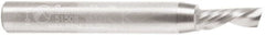 Amana Tool - 3/16" Cutting Diam x 1/2" Length of Cut, 1 Flute, Downcut Spiral Router Bit - Uncoated, Right Hand Cut, Solid Carbide, 2" OAL x 1/4" Shank Diam, 30° Helix Angle - Exact Tooling