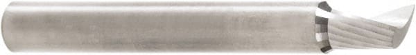 Amana Tool - 1/4" Cutting Diam x 3/8" Length of Cut, 1 Flute, Upcut Spiral Router Bit - Uncoated, Right Hand Cut, Solid Carbide, 2" OAL x 1/4" Shank Diam, 30° Helix Angle - Exact Tooling