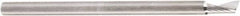 Amana Tool - 1/8" Cutting Diam x 1/4" Length of Cut, 1 Flute, Upcut Spiral Router Bit - Uncoated, Right Hand Cut, Solid Carbide, 2" OAL x 1/8" Shank Diam, 20° Helix Angle - Exact Tooling