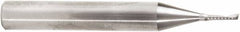 Amana Tool - 1/16" Cutting Diam x 1/4" Length of Cut, 1 Flute, Upcut Spiral Router Bit - Uncoated, Right Hand Cut, Solid Carbide, 2" OAL x 1/4" Shank Diam, 20° Helix Angle - Exact Tooling