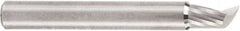 Amana Tool - 1/4" Cutting Diam x 3/8" Length of Cut, 1 Flute, Upcut Spiral Router Bit - Uncoated, Right Hand Cut, Solid Carbide, 2" OAL x 1/4" Shank Diam, 20° Helix Angle - Exact Tooling