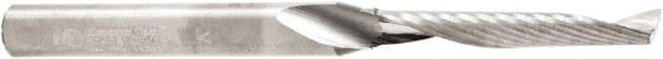 Amana Tool - 3/16" Cutting Diam x 1-1/4" Length of Cut, 1 Flute, Upcut Spiral Router Bit - Uncoated, Right Hand Cut, Solid Carbide, 3" OAL x 1/4" Shank Diam, 30° Helix Angle - Exact Tooling