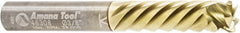 Amana Tool - 3/8" Cutting Diam x 1-1/4" Length of Cut, 6 Flute, Compression Spiral Router Bit - Zirconium Coated, Right Hand Cut, Solid Carbide, 3" OAL x 3/8" Shank Diam, Assorted Router Styles, 30° Helix Angle - Exact Tooling