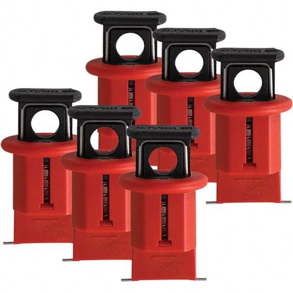 Brady - Pack of 6 Universal Miniature Circuit Breaker Lockouts - Exact Tooling