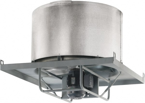Americraft - 18" Blade, 4,600 CFM, Direct Drive Axial Roof Exhauster - 1 hp, 1,725 RPM, TEFC Enclosure, Upblast Style, Single Phase, 115/230 Volts - Exact Tooling