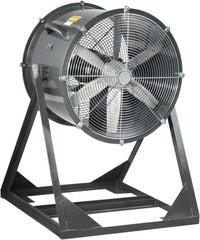 Americraft - 18" Blade, 1/4 hp, 3,050 CFM, Medium Floor Stand Industrial Circulation Fan - Floor Stand, 230/460 Volts, 1 Speed - Exact Tooling