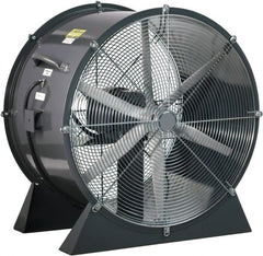 Americraft - 24" Blade, 1 hp, 7,400 CFM, Low Floor Stand Industrial Circulation Fan - Floor Stand, 230/460 Volts, 1 Speed - Exact Tooling