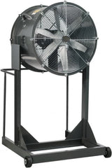 Americraft - 18" Blade, 1/4 hp, 3,050 CFM, High Floor Stand Industrial Circulation Fan - Floor Stand, 115/230 Volts, 1 Speed - Exact Tooling