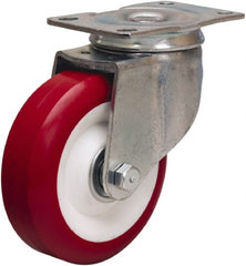 Hamilton - 4" Diam x 1-3/8" Wide x 5" OAH Top Plate Mount Swivel Caster - Polyurethane Mold on Polypropylene, 325 Lb Capacity, Sealed Precision Ball Bearing, 2-1/2 x 3-3/4" Plate - Exact Tooling