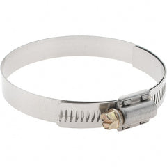 Made in USA - SAE Size 52, 2-13/16 to 3-3/4" Diam, Stainless Steel Protective Liner Worm Drive Clamp - Exact Tooling