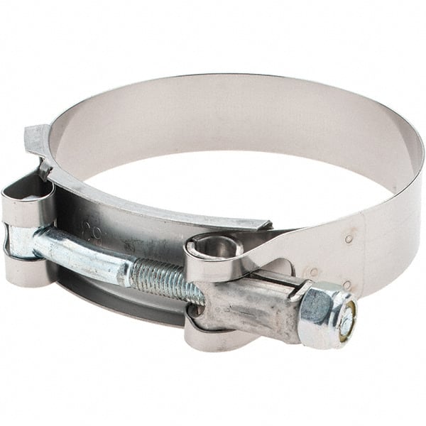 Made in USA - Bolt Clamps Type: T-Bolt Hose Clamp Minimum Diameter (Decimal Inch): 2.7500 - Exact Tooling