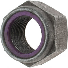 Value Collection - 1-1/8 - 12 UNF Grade 8 Hex Lock Nut with Nylon Insert - 1-5/8" Width Across Flats, 1-11/64" High, Uncoated - Exact Tooling