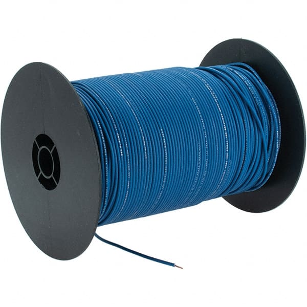 EastPenn - 18 AWG, 1,000' OAL, Hook Up Wire - Blue Polyethylene Jacket - Exact Tooling