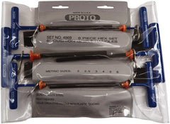 Proto - 6 Piece T-Handle Cushion Grip Tethered Hex Key Set - Hex Range 2 to 6mm - Exact Tooling