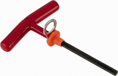Proto - 1/4" Hex, Tethered T-Handle Cushion Grip, Hex Key - 6" OAL, Alloy Steel, Inch System of Measurement - Exact Tooling