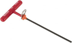 Proto - 1/8" Hex, Tethered T-Handle Cushion Grip, Hex Key - 6" OAL, Alloy Steel, Inch System of Measurement - Exact Tooling