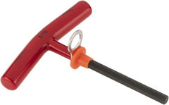 Proto - 5/16" Hex, Tethered T-Handle Cushion Grip, Hex Key - 6" OAL, Alloy Steel, Inch System of Measurement - Exact Tooling