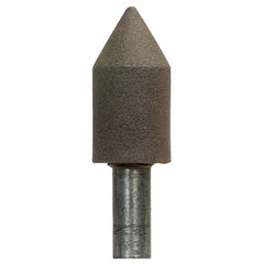 1″ × 2″ 1/2″ Spindle Center Lap Mounted Point 80 Grit Aluminum Oxide - Exact Tooling
