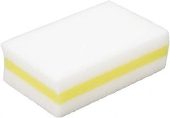 Ability One - 4-1/4" Long x 2.63" Wide x 1.38" Thick Cleansing Pad - Non-Abrasive, Yellow/White - Exact Tooling
