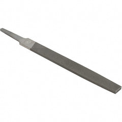 Value Collection - 6" Long, Smooth Cut, Flat American-Pattern File - Double Cut, 5/32" Overall Thickness - Exact Tooling
