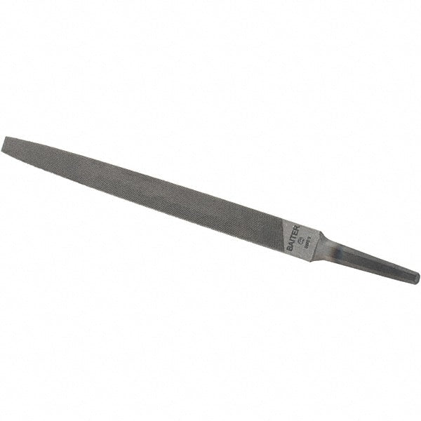 Value Collection - 10" Long, Bastard Cut, Three Square American-Pattern File - Double Cut - Exact Tooling