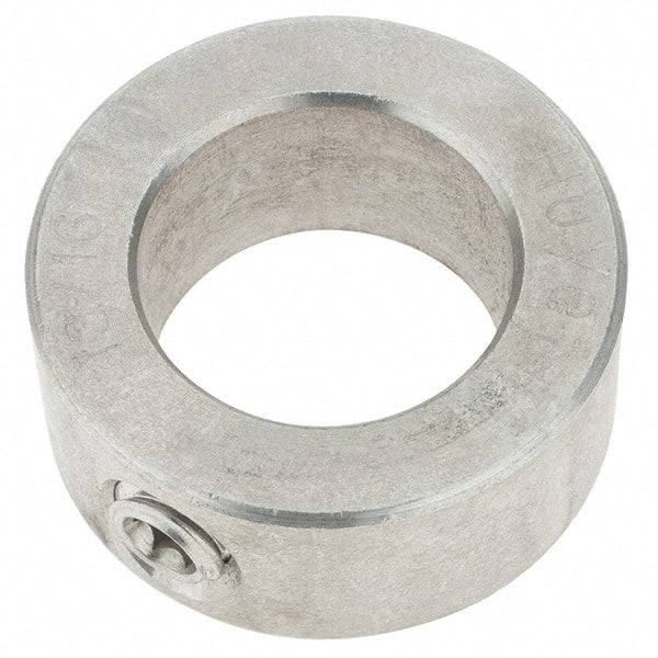 Import - 13/16" Bore, Stainless Steel, Set Screw Shaft Collar - 1-5/16" Outside Diam, 9/16" Wide - Exact Tooling