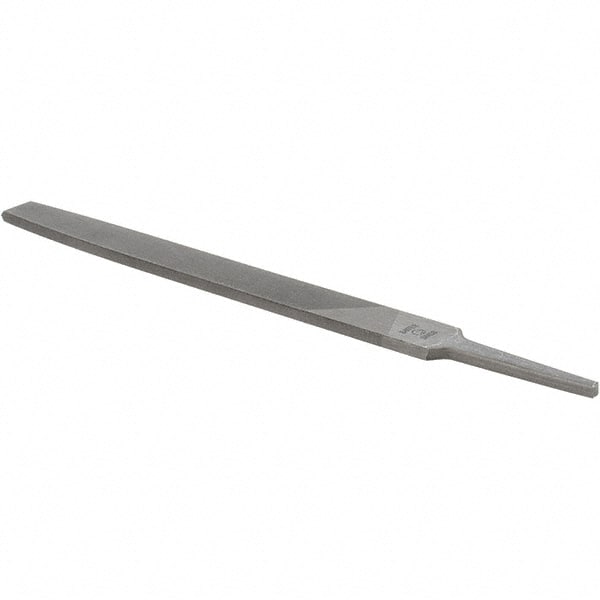 Value Collection - 8" Long, Smooth Cut, Flat American-Pattern File - Double Cut, 7/32" Overall Thickness - Exact Tooling