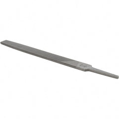 Value Collection - 8" Long, Smooth Cut, Flat American-Pattern File - Double Cut, 7/32" Overall Thickness - Exact Tooling
