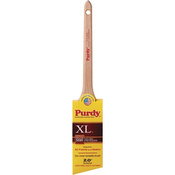 Krylon - 3/8" Angled Nylon/Polyester Angular Brush - 2" Bristle Length, 2-7/16" Wood Rattail Handle - Exact Tooling