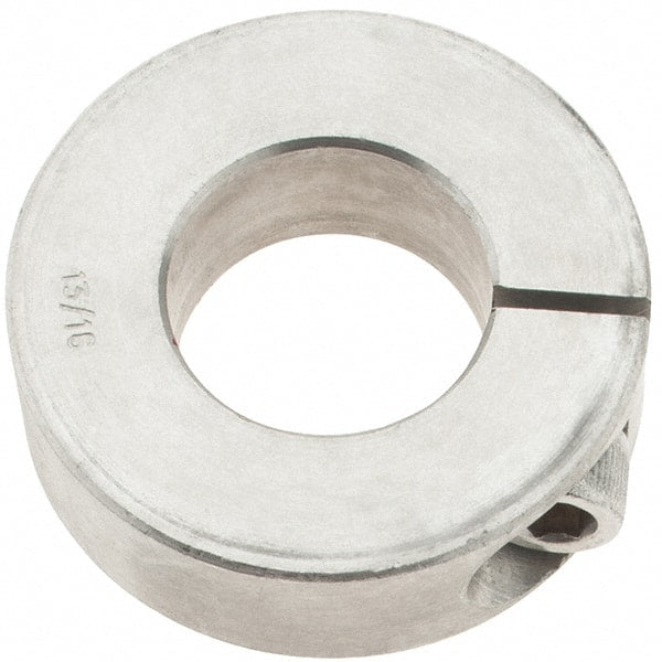 Import - 13/16" Bore, Stainless Steel, One Piece One Piece Split Shaft Collar - 1-5/8" Outside Diam, 1/2" Wide - Exact Tooling