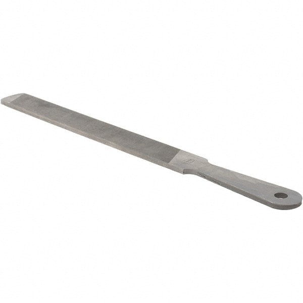 Value Collection - 10" Long, Flat American-Pattern File - Single, Double Cut, 3/16" Overall Thickness - Exact Tooling