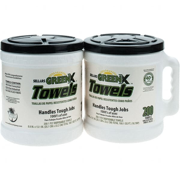 Made in USA - General Purpose Wipes - Jumbo Roll, 10" x 12" Sheet Size, Natural (Color) - Exact Tooling