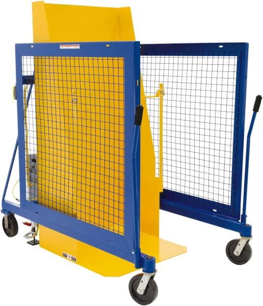 Vestil - 250 Gal Drum Dumper - 46-1/16" Wide x 64-3/4" High, 4 Steel Wheels - Exact Tooling