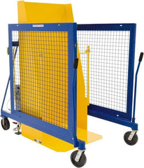 Vestil - 250 Gal Drum Dumper - 46-1/16" Wide x 64-3/4" High, 4 Steel Wheels - Exact Tooling