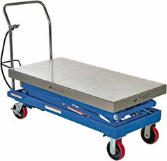 Vestil - 1,500 Lb Capacity Manual Scissor Lift - 19-1/2" to 67" Lift Height, 47-1/4" Platform Length x 24" Platform Width - Exact Tooling