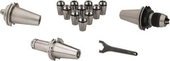 Accupro - 0.02" to 0.393", 0.078 to 0.787" Collets, 41 Piece, CAT50 Rotary Tooling Package - Exact Tooling