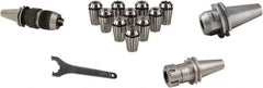 Accupro - 0.02 to 0.393", 0.078 to 0.787" Collets, 43 Piece, CAT40 Rotary Tooling Package - Exact Tooling