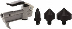 Value Collection - 4 Piece Aluminum Body Air Gun Kit - 1/4 NPT Inlet, 150 Max psi, Aluminum Hose - Exact Tooling
