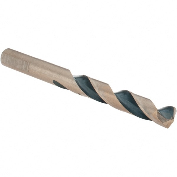 Made in USA - 23/64" High Speed Steel, 135° Point, Round with Flats Shank Maintenance Drill Bit - Exact Tooling