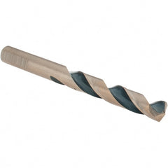 Made in USA - 23/64" High Speed Steel, 135° Point, Round with Flats Shank Maintenance Drill Bit - Exact Tooling