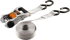 Erickson Manufacturing - 12' Long x 1-1/4" Wide, 2,000 Lb Basket Capacity, Polyester Web Sling - Gray - Exact Tooling