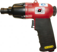 Universal Tool - 1/4" Bit Holder, 8,500 RPM, Pistol Grip Handle Air Screwdriver - 65 Ft/Lb Torque, 5 CFM - Exact Tooling
