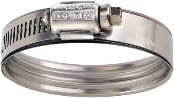 IDEAL TRIDON - 2-7/8 to 3-9/16" Hose, 9/16" Wide, Constant Torque Clamp - 2-3/8 to 3-9/16" Diam, Stainless Steel - Exact Tooling