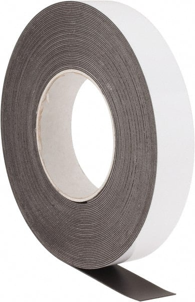 Aigner Index - 600" Long x 1" Wide x 0.03" Thick Flexible Magnetic Rectangular Strip - 0.8 Lb Max Pull Force, Plain Back, Orange - Exact Tooling