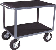 Jamco - 1,200 Lb Capacity, 36" Wide x 24" Long x 30" High Instrument Cart - 2 Shelf, Steel, 2 Rigid/2 Swivel Casters - Exact Tooling