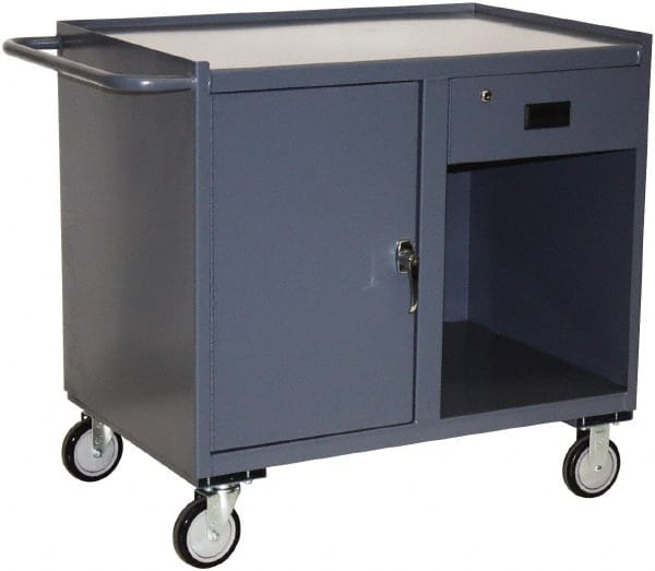 Jamco - Mobile Storage Cabinet - Steel, 36" Wide x 24" Deep x 40" High, Gray - Exact Tooling