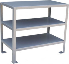 Jamco - 60 Wide x 30" Deep x 32" High, Steel Work Stand - Flat Top, Fixed Legs, Gray - Exact Tooling