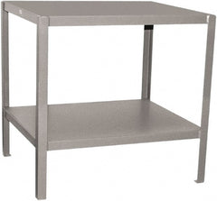Jamco - 48 Wide x 24" Deep x 30" High, Steel Work Stand - Flat Top, Fixed Legs, Gray - Exact Tooling